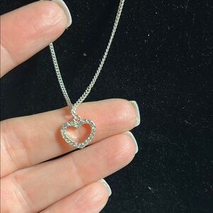 Elegant Silver Heart Pendant Necklace